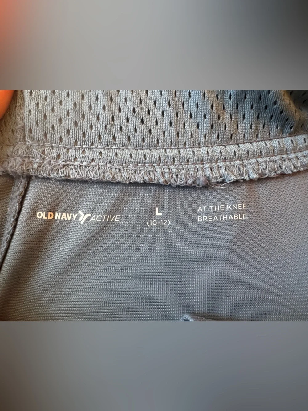 Old Navy Gray-Blue Mesh Athletic Shorts with Black Trim KIDS